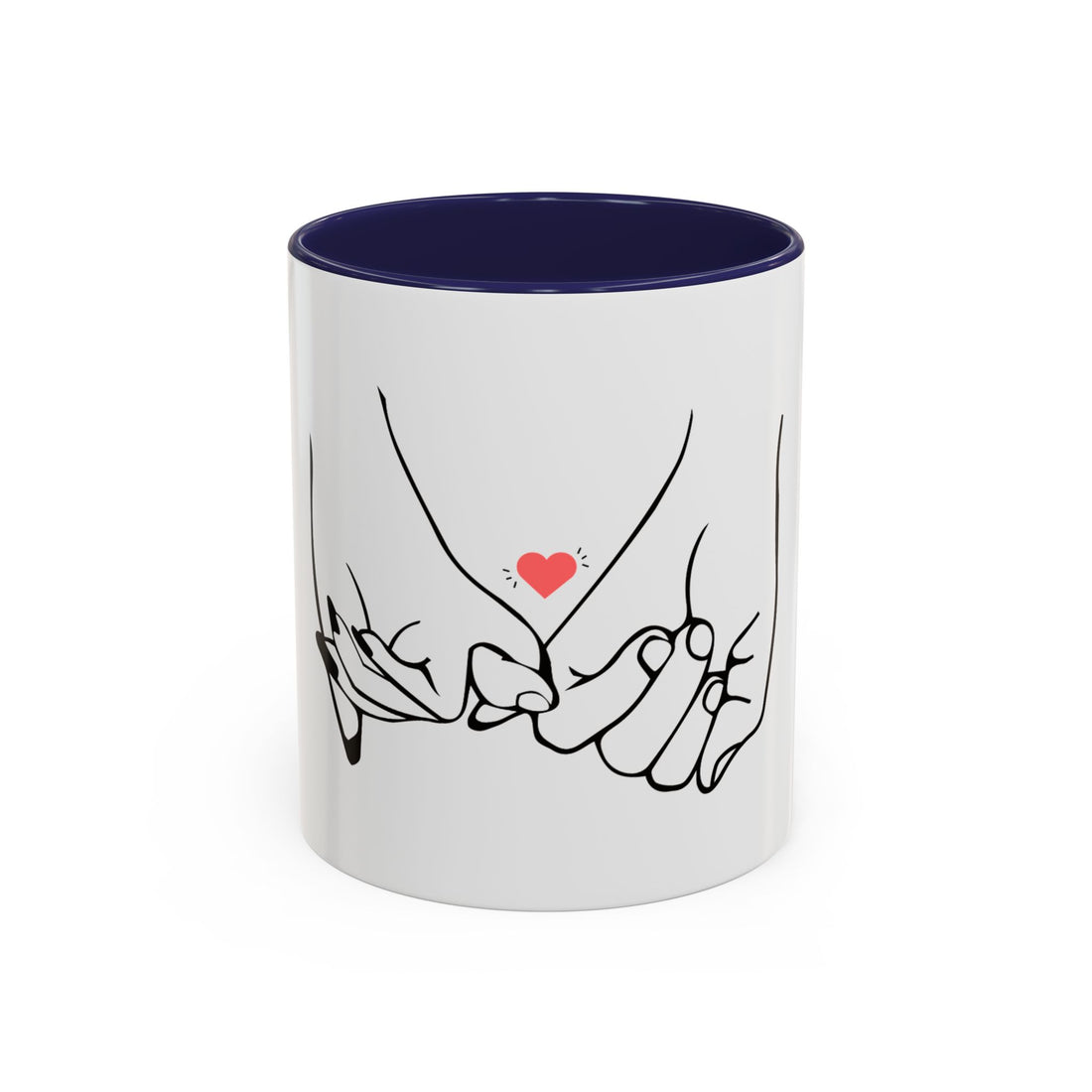 Cute Couple Holding Hands Coffee Mug - Love Heart Design | Perfect Gift for Valentine's Day & Anniversaries